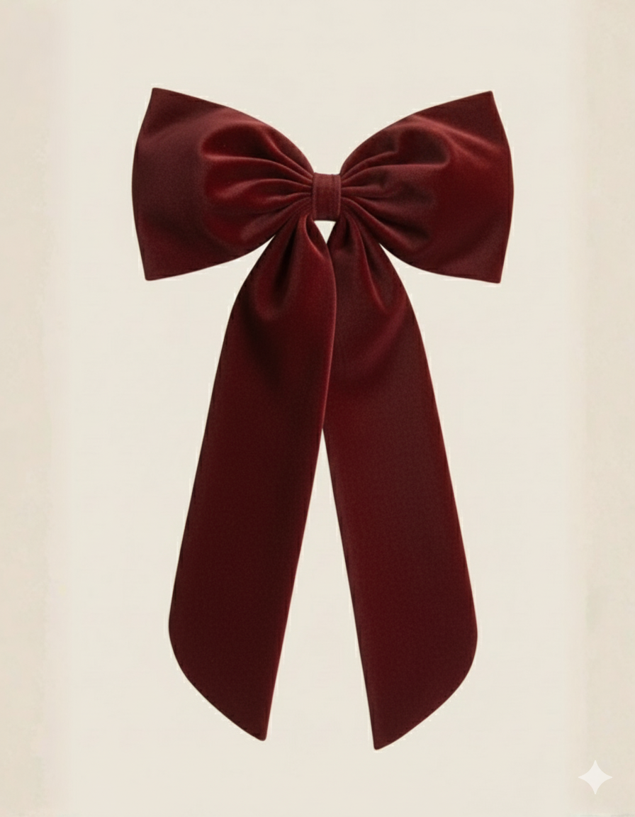 Lazo Papillon · Terciopelo granate