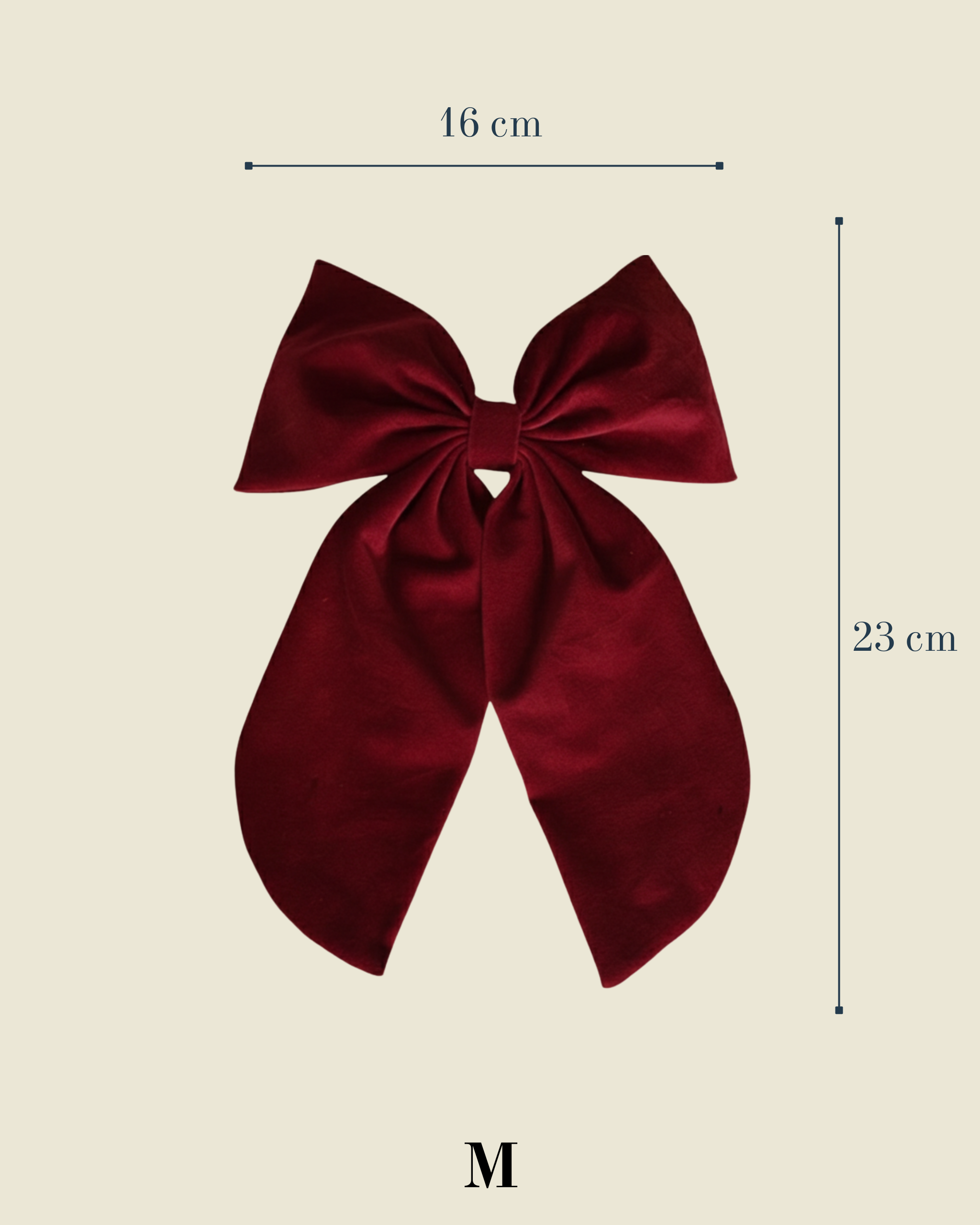 Lazo Papillon · Terciopelo granate